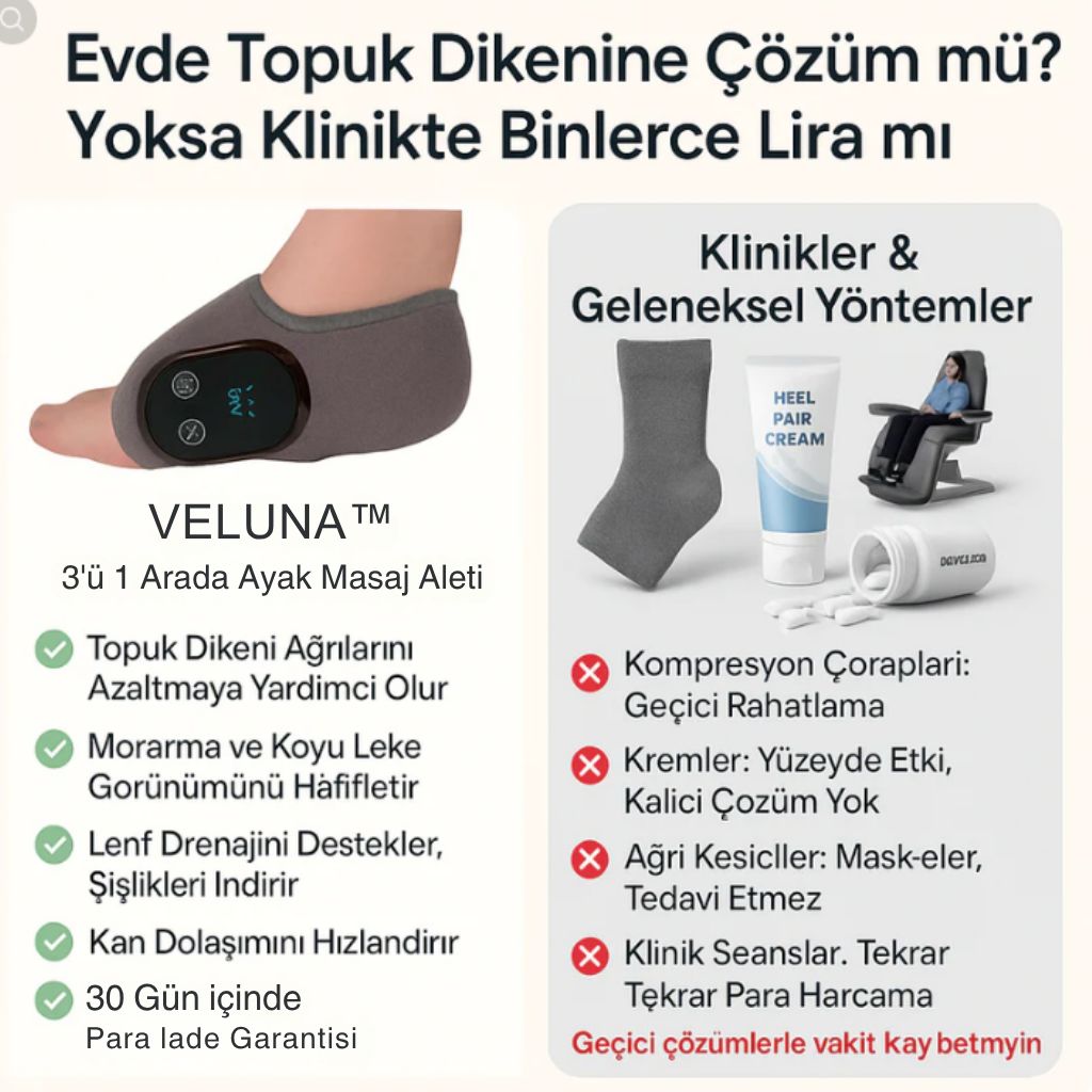 Veluna 3'ü 1 Arada Ayak Masaj Ve Terapi Cihazı